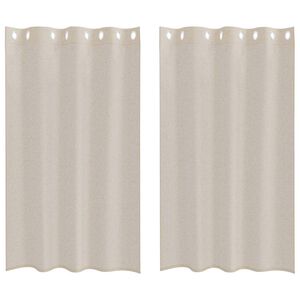 vidaXL Rideau en Voile 2 pc Couleur sable 175 x 140 cm Polyester