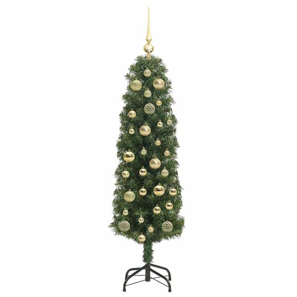 vidaXL Sapin de Noël artificiel Vert 120 cm PVC et acier et plastique