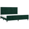 vidaXL Cadre de lit sans matelas vert fonc&eacute; 200x200 cm velours