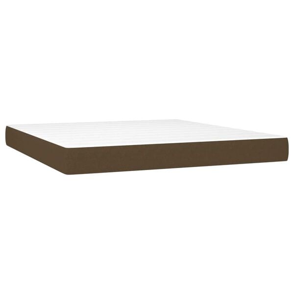 vidaXL Matelas de lit &agrave; ressorts ensach&eacute;s fermet&eacute; moyenne Marron fonc&eacute; 180x200x20 cm