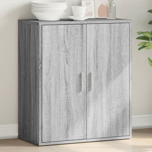 vidaXL Buffet sonoma gris 79x38x80 cm bois d'ing&eacute;nierie