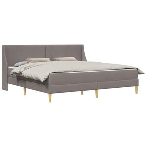 vidaXL Cadre de lit avec matelas avec t&ecirc;te de lit Polyester