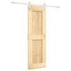 vidaXL Porte coulissante Naturel et Blanc 70 x 210 cm