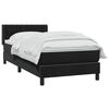 vidaXL Sommier &agrave; lattes de lit avec matelas noir 100x210 cm velours
