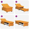 vidaXL Canap&eacute;-lit escamotable Jaune fonc&eacute; 194 x 50 x 82 cm tissu