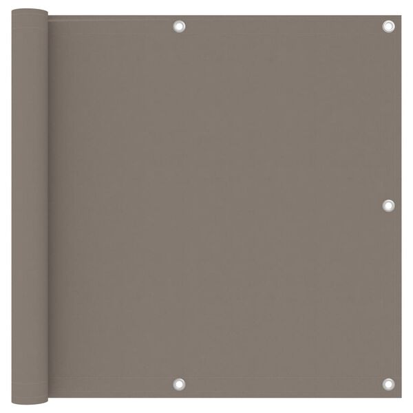 vidaXL &Eacute;cran de balcon Taupe 90x600 cm Tissu Oxford