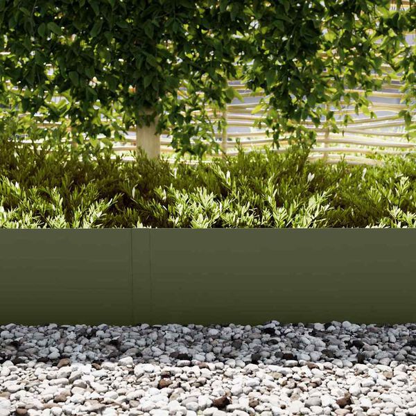 vidaXL Bordure de Pelouse 20 pcs Vert olive 100 x 0.05 x 20 cm