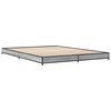 vidaXL Cadre de lit sans matelas sonoma gris 120x200 cm