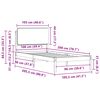 vidaXL Cadre de lit avec t&ecirc;te de lit rembourr&eacute;e Taupe 100 x 200 cm