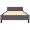 vidaXL Cadre de lit avec t&ecirc;te de lit sans matelas gris 90x200 cm
