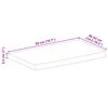 vidaXL Dessus de table &agrave; bord vivant 50x40x2,5 cm bois massif manguier