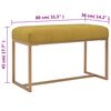 vidaXL Banc 80 cm Moutarde Velours