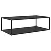 vidaXL Table basse Noir 120x60x35 cm Verre tremp&eacute;