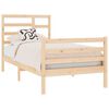 vidaXL Cadre de lit sans matelas bois massif 75x190 cm