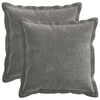 vidaXL Housse de coussin 2 pc HOUTEN Gris fonc&eacute; 45 x 45 cm