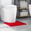vidaXL Tapis de bain antid&eacute;rapant avec d&eacute;coupe pour toilette Rouge