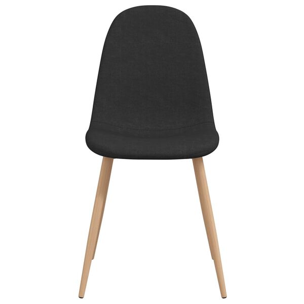 vidaXL Chaises &agrave; manger lot de 4 noir tissu
