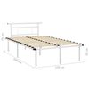 vidaXL Cadre de lit sans matelas blanc m&eacute;tal 120x200 cm