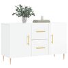 vidaXL Buffet blanc brillant 100x36x60 cm bois d'ing&eacute;nierie
