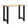 vidaXL Pieds de table de bar Noir 2 pi&egrave;ces 60 x (90-91) cm Acier