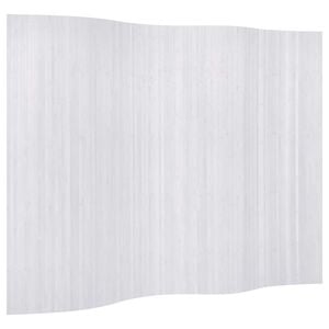 vidaXL Cloison de s&eacute;paration bambou blanc largeur 250 cm hauteur 165 cm