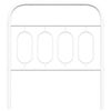 vidaXL T&ecirc;te de lit de remplacement m&eacute;tal blanc 90 cm