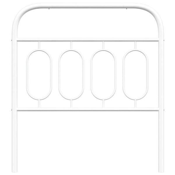 vidaXL T&ecirc;te de lit de remplacement m&eacute;tal blanc 90 cm