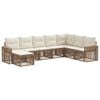 vidaXL Ensemble de canap&eacute; de jardin 8 pcs Beige et blanc cr&egrave;me