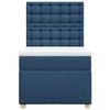 vidaXL Sommier &agrave; lattes de lit avec matelas Bleu 90x200 cm Tissu
