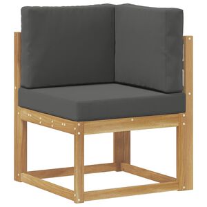 vidaXL Canap&eacute; d'angle ext&eacute;rieur Bois d'Acacia Massif Blanc