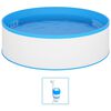 vidaXL Piscine avec &eacute;cumoire suspendue et pompe 350x90 cm Blanc