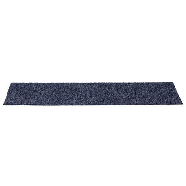 vidaXL Tapis d'escalier autocollants 30 pi&egrave;ces 76 x 20 cm Gris Bleu Rectangulaire