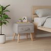 vidaXL Table de chevet Gris 40x35x40 cm Tissu