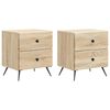 vidaXL Cabinet de chevet 2 pi&egrave;ces Ch&ecirc;ne Sonoma 43 x 34,5 x 47,5 cm