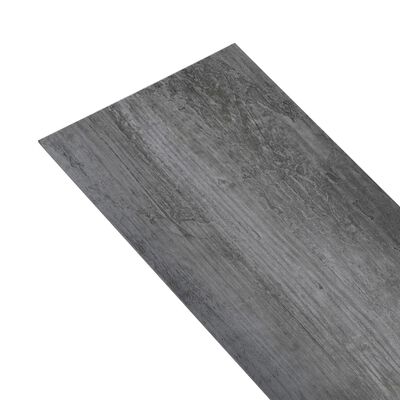 vidaXL Planche de plancher PVC autoadhésif 5,21 m² 2 mm gris brillant