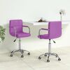 vidaXL Chaises &agrave; manger pivotantes lot de 2 violet similicuir