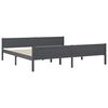 vidaXL Cadre de lit sans matelas bois massif de pin gris 200x200 cm
