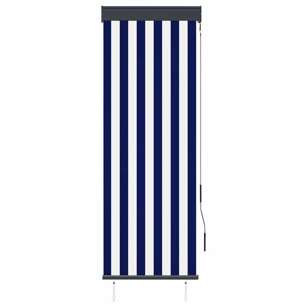 vidaXL Store roulant d'ext&eacute;rieur 60x250 cm Bleu et blanc