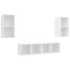 vidaXL Meubles TV muraux 4 pcs Blanc Bois d'ing&eacute;nierie