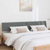 vidaXL T&ecirc;te de lit capitonn&eacute;e Gris fonc&eacute; 200 cm Pin massif