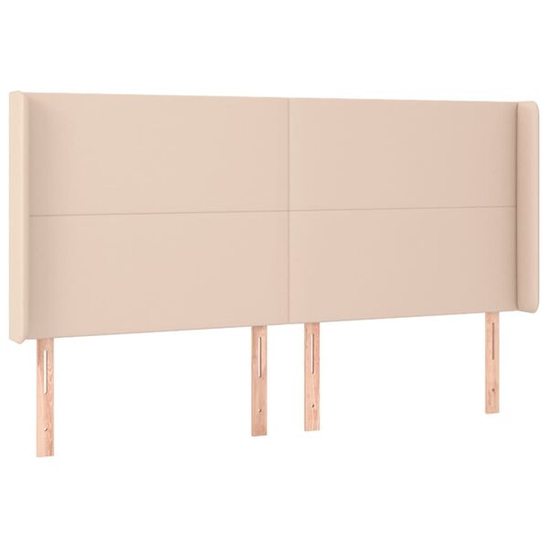 vidaXL Tête de lit avec oreilles Cappuccino 163x16x118/128 cm