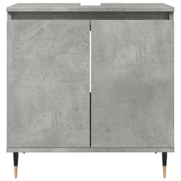 vidaXL Armoire de bain gris béton 58x33x60 cm bois d'ingénierie