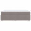 vidaXL Cadre de lit avec matelas Taupe 160 x 200 cm tissu