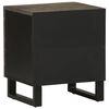 vidaXL Table de chevet noir 40x33x46 cm bois de manguier solide