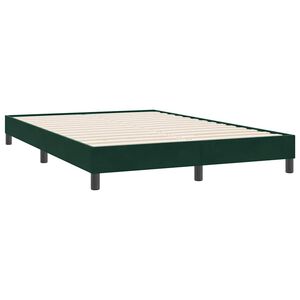vidaXL Cadre de lit sans matelas vert fonc&eacute; 160x220 cm velours