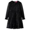 vidaXL Robe &agrave; manches longues pour enfants noir 92