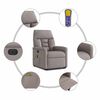 vidaXL Fauteuil inclinable de massage &eacute;lectrique Taupe Tissu