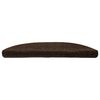 vidaXL Tapis d'escalier auto-adh&eacute;sifs 10 pi&egrave;ces 56 x 17 x 3 cm Marron Demi-rond