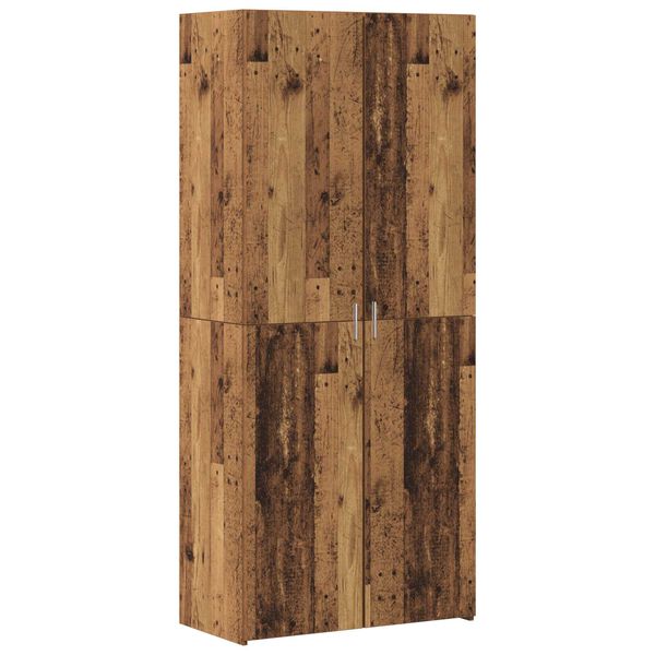 vidaXL Haut Armoire 2 pcs Bois ancien 80 x 42 x 185 cm