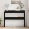 vidaXL Table console Ch&ecirc;ne noir 80 x 30 x 102 cm Bois d'ing&eacute;nierie